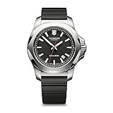 Victorinox Herren-Uhr I.N.O.X, Herren-Armbanduhr, analog, Quarz, Gehäuse-Ø 43 mm, Kautschuk-Armband 21 mm, 133 g, Schwarz