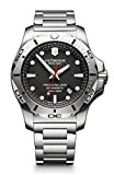 Victorinox Herren Armbanduhr I.N.O.X. Professional Diver Ø 45mm, Swiss Made, Analog Quarz, Wasserdicht bis 100m, 3-Fach Saphirglas, Edelstahl Armband, Schwarz/Silber, 241781