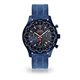 DeTomaso Firenze XXL All Blue Limited Edition Herren-Armbanduhr Chronograph Analog Quarz Blaues Edelstahl-Gehäuse Blaues Zifferblatt