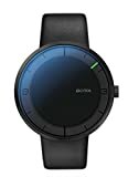 BOTTA Einzeigeruhr Herren Schweizer Automatikwerk mit Lederarmband NOVA (44 mm, Black Edition)