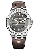Maurice Lacroix Herren analog Swiss Quartz Uhr mit Leder Armband AI1008-SS001-333-1