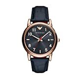 Emporio Armani Herrenuhr 3-Zeiger-Werk Datum Edelstahl roségoldfarben, AR11135