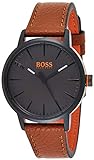 Hugo Boss Orange Herren-Armbanduhr Quarz mit Leder Armband 1550054