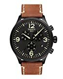 TISSOT Herren Chronograph Quarz Uhr mit Leder Armband T1166173605700