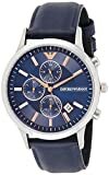Emporio Armani Herren Chronograph Quarz Uhr mit Leder Armband AR11216
