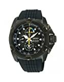 Seiko Herren-Armbanduhr XL Velatura Chronograph Quarz Plastik SNAE17P1