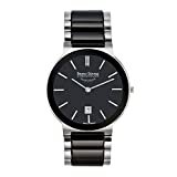 Bruno Söhnle 17-73101-742 Algebra 3 Herren-Armbanduhr, Quarz, Edelstahlgehäuse, Saphirglas, Edelstahl-Keramikarmband, mit Faltschließe, 3 bar