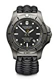 Victorinox Herren Armbanduhr I.N.O.X. Professional Diver Titanium Ø 45mm, Swiss Made, Analog Quarz, Wasserdicht bis 200m, 3-Fach Saphirglas, Paracord Armband, Schwarz, 241812