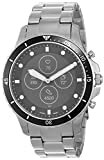 Fossil FB-01 HR- Hybrid Smartwatch Schwarzes Zifferblatt mit Edelstahlarmband für Herren FTW7016
