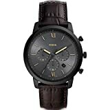 FOSSIL Herren Analog Quarz Uhr mit Echtes Leder Armband FS5579