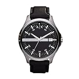 Armani Exchange Herren Analog Quarz Uhr mit Leder Armband AX2101