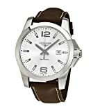Longines Conquest Herrenuhr mit silbernem Zifferblatt L37604765, silber, Gurt