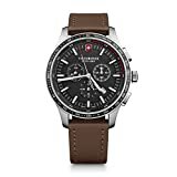 Victorinox Herren-Uhr Alliance Sport Chronograph, Herren-Armbanduhr, analog, Quarz, Gehäuse-Ø 44 mm, Armband 21 mm, 113 g, Braun/Schwarz