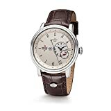 Kronsegler Phaenomen Automatik Regulateur Herren Armbanduhr Stahl-Altweiß-Arabisch