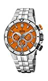 Festina Unisex Erwachsene Chronograph Quarz Uhr mit Edelstahl Armband F20448/C