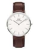 Daniel Wellington Classic Bristol, Dunkelbraun/Silber Uhr, 40mm, Leder, für Herren