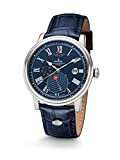 Kronsegler Kopernikus Herren Armbanduhr Automatik Stahl-blau mit Sonnenkonstellation