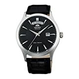 ORIENT Herren-Armbanduhr 41MM Armband Leder SCHWARZ AUTOMATIK FEV0V003BH