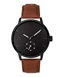 s.Oliver Herren Analog Quarz Uhr mit Leder Armband SO-3754-LQ, braun
