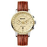 Ingersoll Herren Analog Quarz Uhr mit Leder Armband I00603