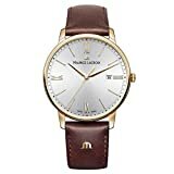 Maurice Lacroix Herren Analog Quarz Uhr mit Leder Armband EL1118-PVP01-111-1