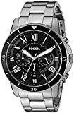 Fossil Men's Grant FS5236 Silver Stainless-Steel Quartz Dress Watch