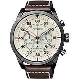 Citizen Herren Chronograph Quarz Uhr mit Leder Armband CA4215-04W