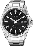 Citizen Herren Analog Eco-Drive Uhr mit Super Titanium Armband BM7470-84E, Silber
