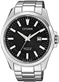 Citizen Herren Analog Eco-Drive Uhr mit Super Titanium Armband BM7470-84E, Silber