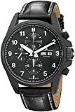 Jacques Lemans Herren Chronograph Automatik Smart Watch Armbanduhr mit Leder Armband 1-1750C