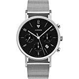 Junkers Dessau Analog Quarzuhr Chronograph Edelstahlarmband Saphirglas schwarz 9.19.01.02.M