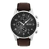 BOSS Chronograph Quarz Uhr für Herren mit Braunes Lederarmband - 1513494