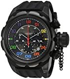 Invicta Herren Russian Diver Quarz Edelstahl und Silikon Casual Armbanduhr, Farbe: Schwarz (Modell: 22421)