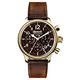 Ingersoll Herren Chronograph Quarz Uhr mit Leder Armband I03802