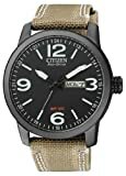 Citizen Herren Analog Quarz Uhr mit Nylon Armband BM8476-23EE