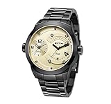 Extri Herren Analog Quarz Uhr mit Edelstahl beschichtet Armband X3015SD