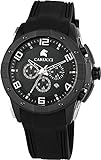 Carucci Watches Herren-Armbanduhr XL Analog Quarz Kautschuk CA2214BK