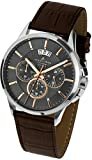 JACQUES LEMANS Herrenuhr Sydney Lederarmband massiv Edelstahl Chronograph 1-1542H