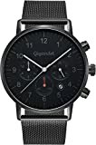 Gigandet Herrenuhr Minimalism Dualzeit-Uhr Analog mit Milanaise Edelstahlarmband G21-007