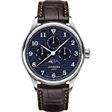 Junkers Tante JU Analog Quarz Uhr Mondphase Saphirglas blau 9.33.01.01