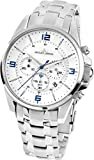 JACQUES LEMANS Herrenuhr Liverpool Metallband massiv Edelstahl Chronograph 1-1799G