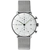 Junghans Herren-Armbanduhr XL Max Bill Chronoscope Chronograph Automatik Edelstahl 027.4003.44