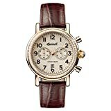 Ingersoll Herren Analog Quarz Uhr mit Leder Armband I01001