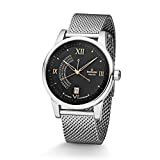 Kronsegler Vertigo Automatik Herren Armbanduhr Stahl Onyx/Bicolor mit Milanaiseband