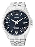 CITIZEN Herren Analog Quarz Uhr mit Edelstahl Armband CB0010-88L, Blau