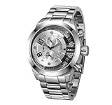 Extri Herren Chronograph Quarz Uhr mit Edelstahl Armband X3011SB