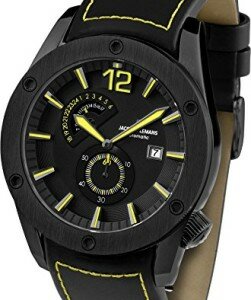 Jacques Lemans Herren-Armbanduhr XL Analog Automatik Leder 1-1765E